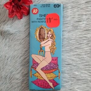 70's SHEER PANTY HOSE Petite / Medium SPICE Great Atlantic Pacific Tea A&P